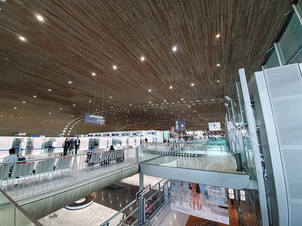 Interior of Paris Charles de Gaulle Airport Terminal 2E