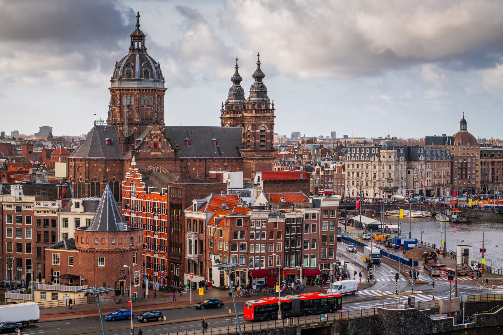 Amsterdam city landscape