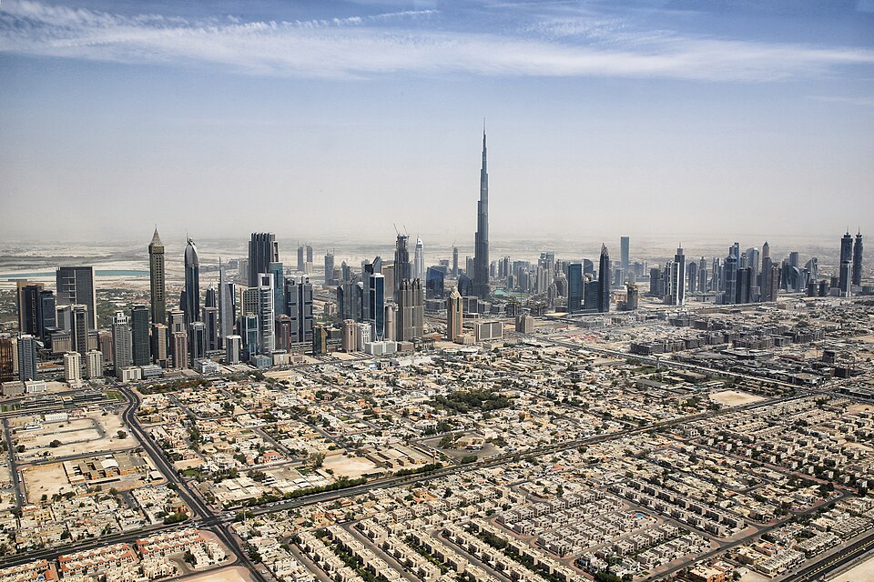 Downtown Dubai skyline with Burj Khalifa