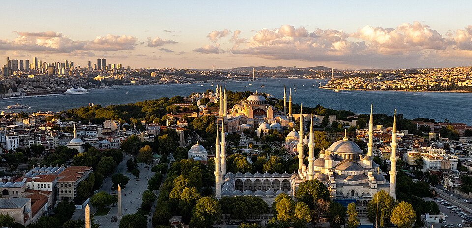 Istanbul historic peninsula and modern skyline