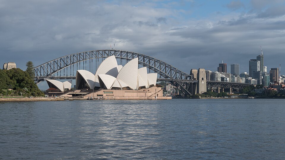 Sydney Opera House and Harbour Bridge viewed from the southeast