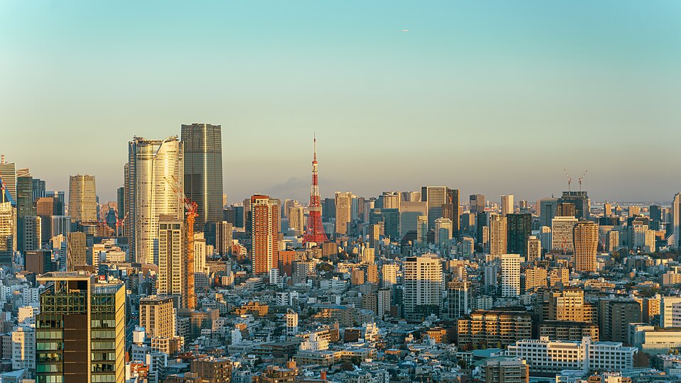 Tokyo skyline in Minato City